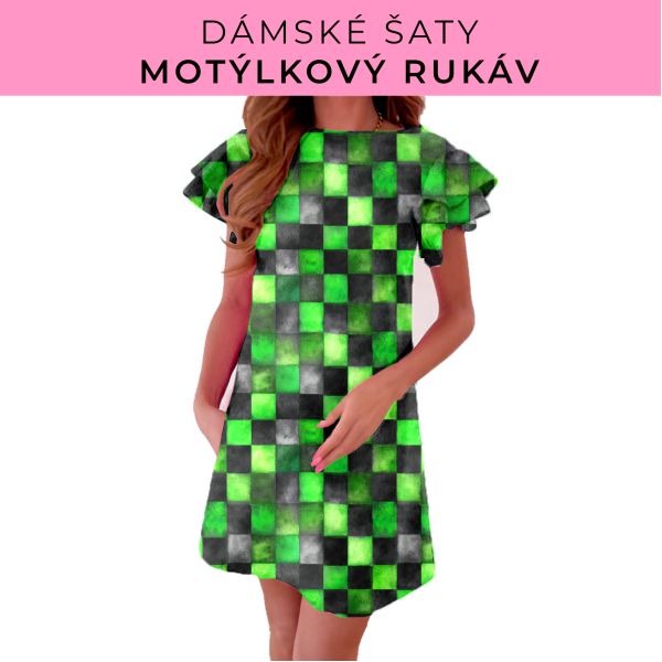 DÁMSKÝ střih - šaty s motýlkovým rukávem
