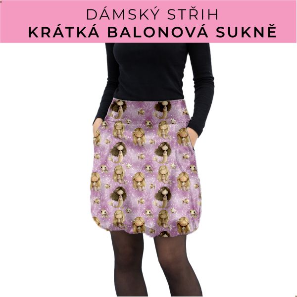Dámský střih - balonová krátká sukně
