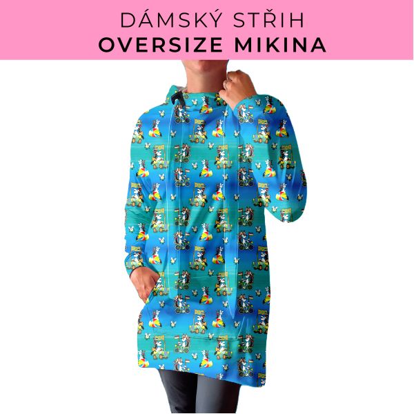 DÁMSKÝ střih - Oversize mikina