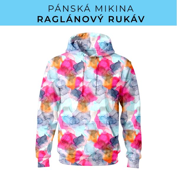 PÁNSKÝ střih - mikina raglan ZÁKLADNÍ s kapucí