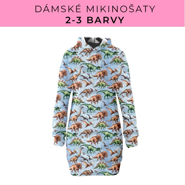 DÁMSKÝ střih - Mikinošaty 2-3 barvy