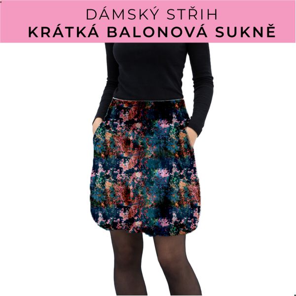 Dámský střih - balonová krátká sukně