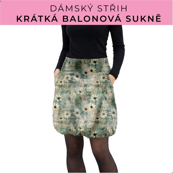 Dámský střih - balonová krátká sukně