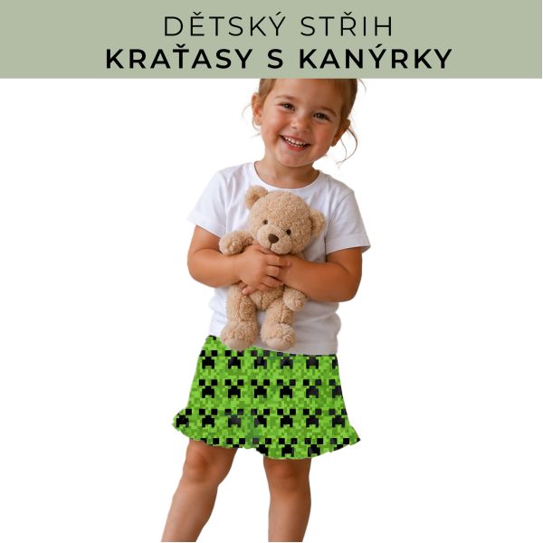 Dětský střih - Kraťásky s kanýrkem