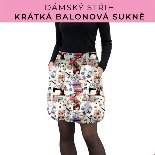 Dámský střih - balonová krátká sukně