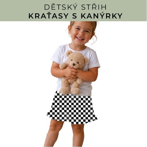 Dětský střih - Kraťásky s kanýrkem
