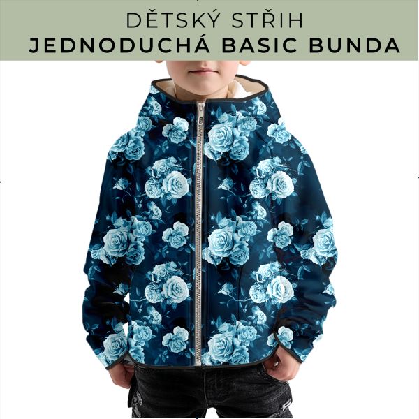 Dětský střih - jednoduchá dětská BASIC  bunda