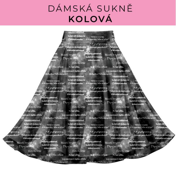 DÁMSKÝ střih - Kolová sukně