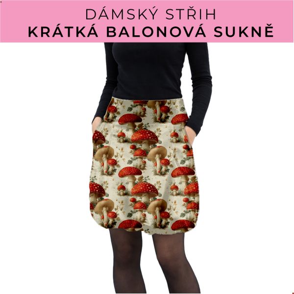 Dámský střih - balonová krátká sukně