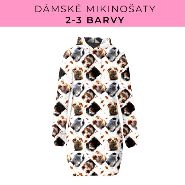DÁMSKÝ střih - Mikinošaty 2-3 barvy