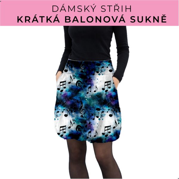 Dámský střih - balonová krátká sukně