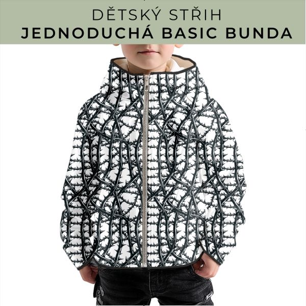 Dětský střih - jednoduchá dětská BASIC  bunda