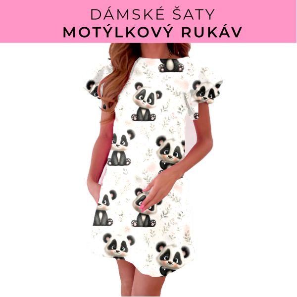 DÁMSKÝ střih - šaty s motýlkovým rukávem