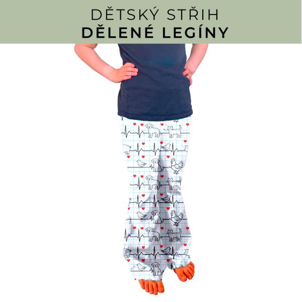 Dětský střih - Dělené legíny