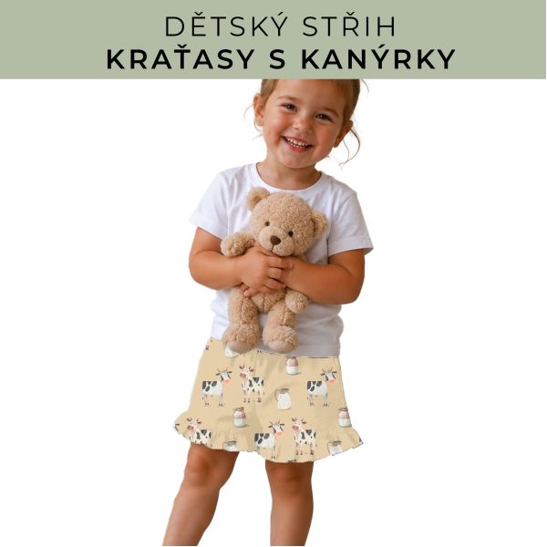 Dětský střih - Kraťásky s kanýrkem