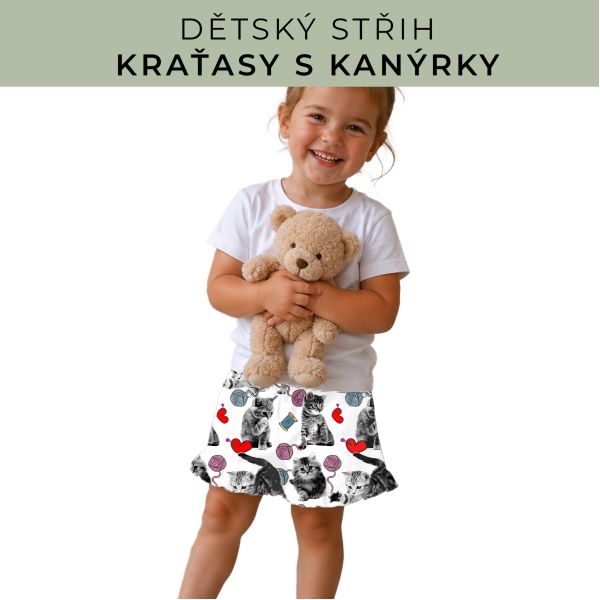 Dětský střih - Kraťásky s kanýrkem