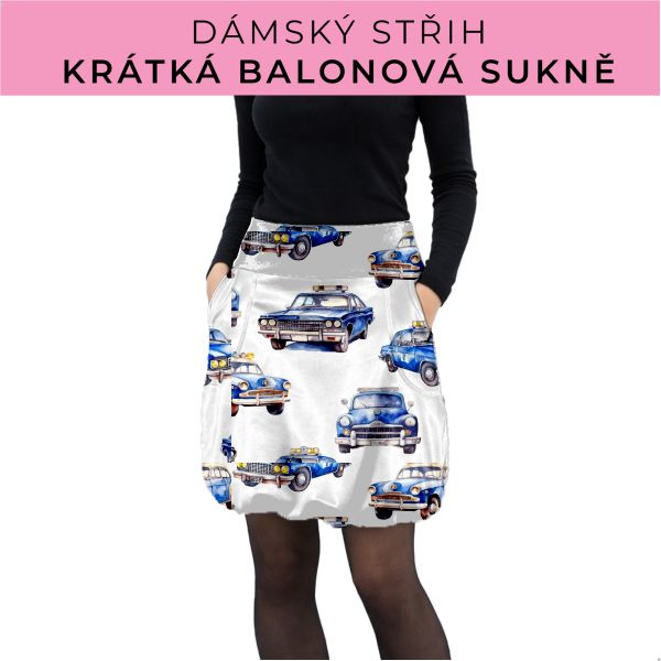 Dámský střih - balonová krátká sukně