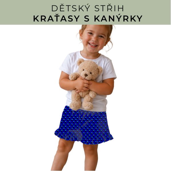Dětský střih - Kraťásky s kanýrkem