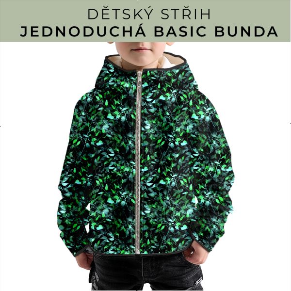 Dětský střih - jednoduchá dětská BASIC  bunda