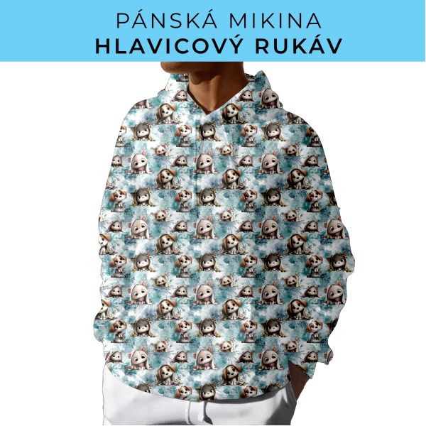 PÁNSKÝ střih - mikina s kapucí