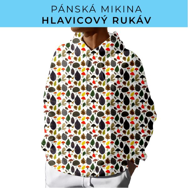 PÁNSKÝ střih - mikina s kapucí