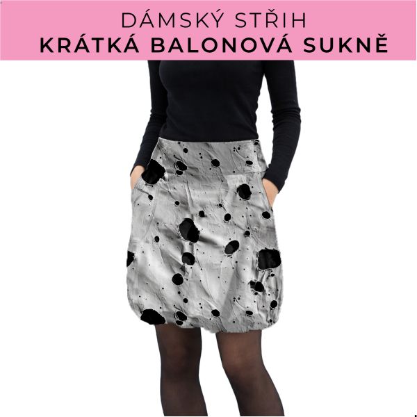 Dámský střih - balonová krátká sukně