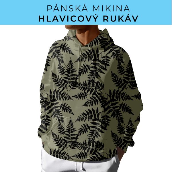 PÁNSKÝ střih - mikina s kapucí
