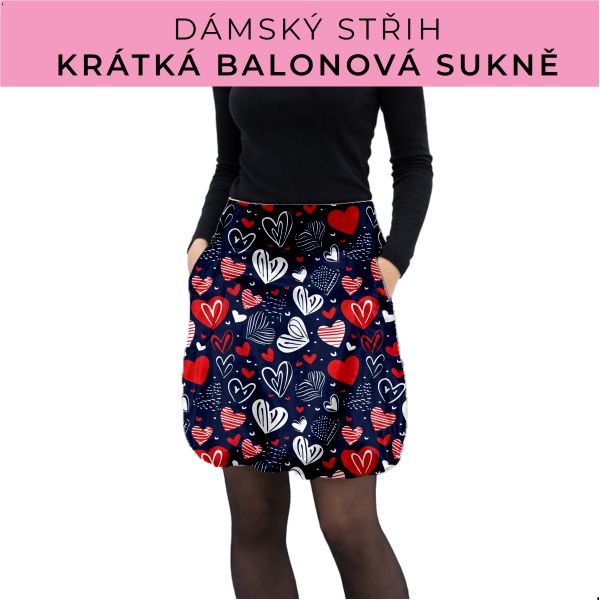 Dámský střih - balonová krátká sukně