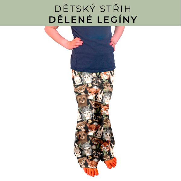 Dětský střih - Dělené legíny