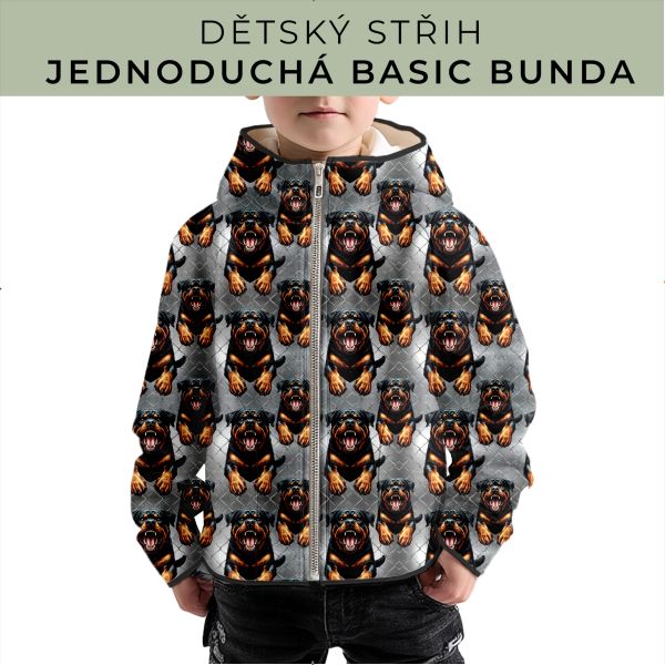 Dětský střih - jednoduchá dětská BASIC  bunda
