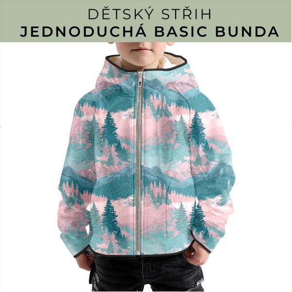 Dětský střih - jednoduchá dětská BASIC  bunda