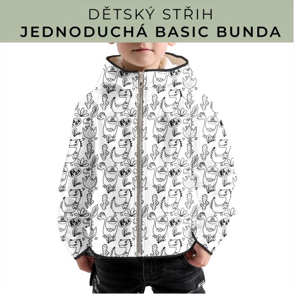 Dětský střih - jednoduchá dětská BASIC  bunda