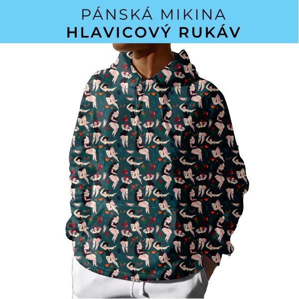 PÁNSKÝ střih - mikina s kapucí