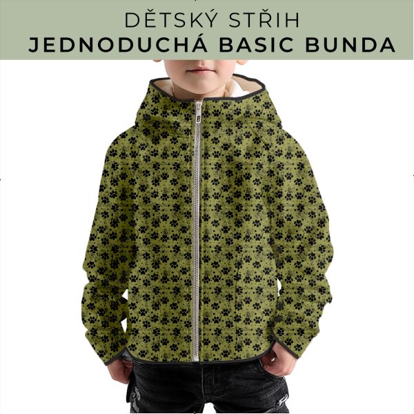 Dětský střih - jednoduchá dětská BASIC  bunda