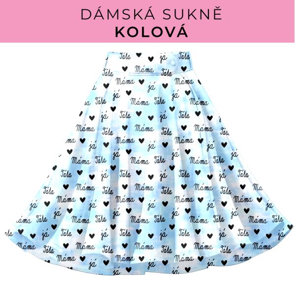 DÁMSKÝ střih - Kolová sukně