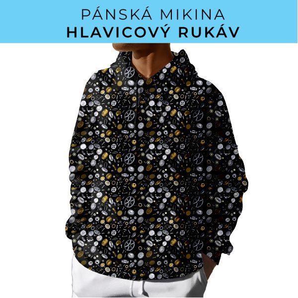 PÁNSKÝ střih - mikina s kapucí