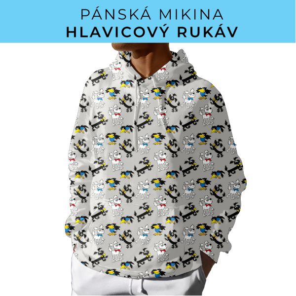 PÁNSKÝ střih - mikina s kapucí