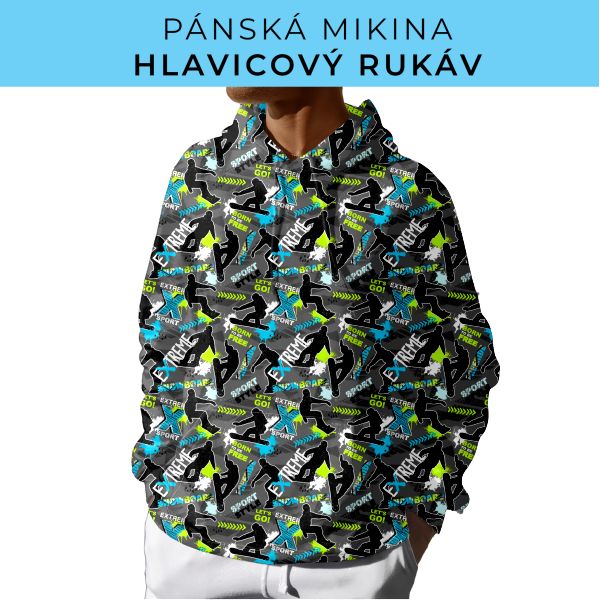 PÁNSKÝ střih - mikina s kapucí