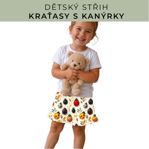 Dětský střih - Kraťásky s kanýrkem