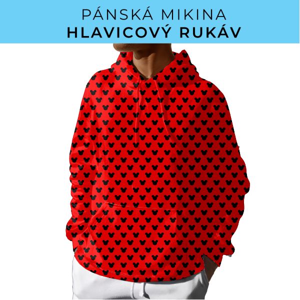 PÁNSKÝ střih - mikina s kapucí
