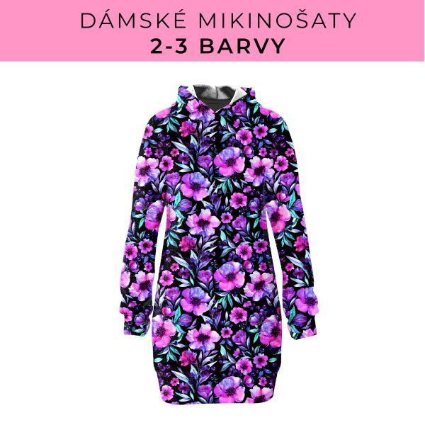 DÁMSKÝ střih - Mikinošaty 2-3 barvy