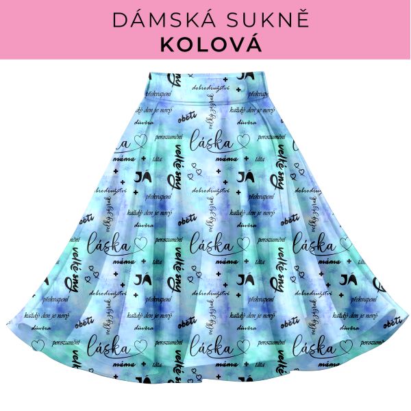 DÁMSKÝ střih - Kolová sukně