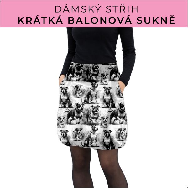 Dámský střih - balonová krátká sukně