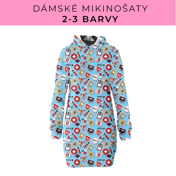 DÁMSKÝ střih - Mikinošaty 2-3 barvy