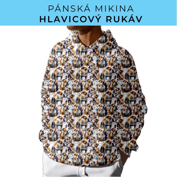 PÁNSKÝ střih - mikina s kapucí