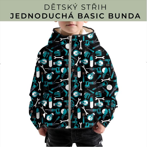 Dětský střih - jednoduchá dětská BASIC  bunda