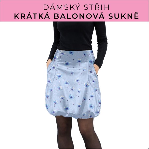 Dámský střih - balonová krátká sukně