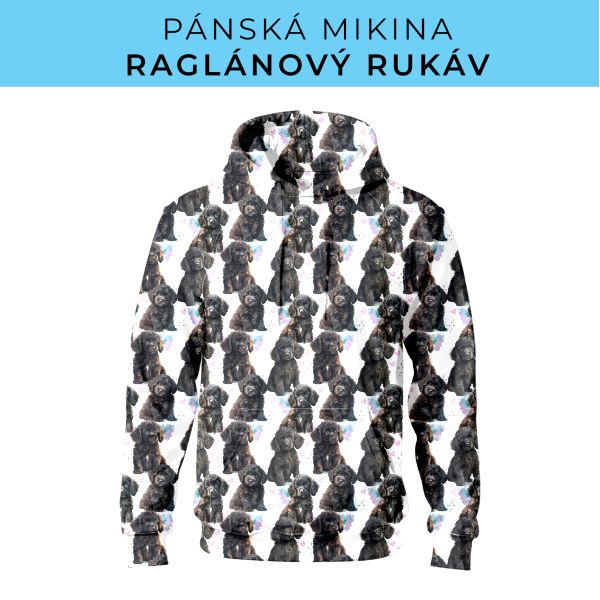 PÁNSKÝ střih - mikina raglan ZÁKLADNÍ s kapucí