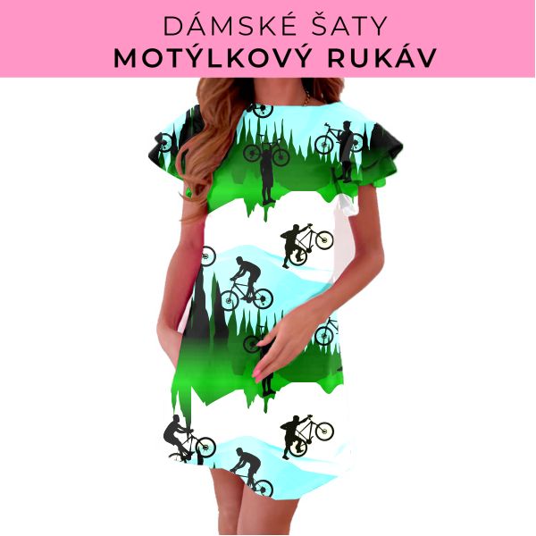 DÁMSKÝ střih - šaty s motýlkovým rukávem