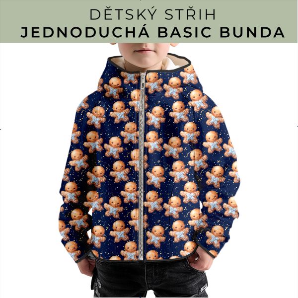 Dětský střih - jednoduchá dětská BASIC  bunda
